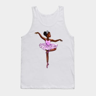 African american ballerina  in lavender purple tutu-#006- brown skin black ballerina Tank Top